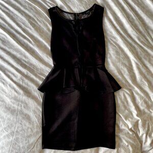 Vintage Guess Y2K Black Mesh Bodycon Dress – Plum Lining Stretch Clubwear (2-6)